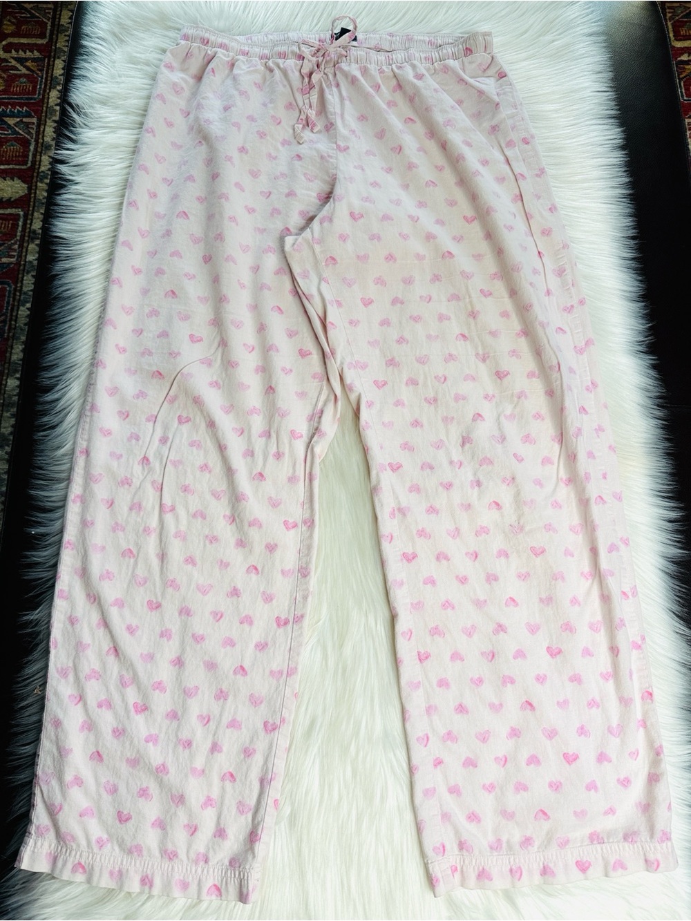 GAP Body Pink Heart PJ Drawstring Lounge Pants